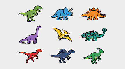 Cartoon dinosaur collection © Valee