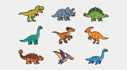 Cartoon dinosaur collection © Valee