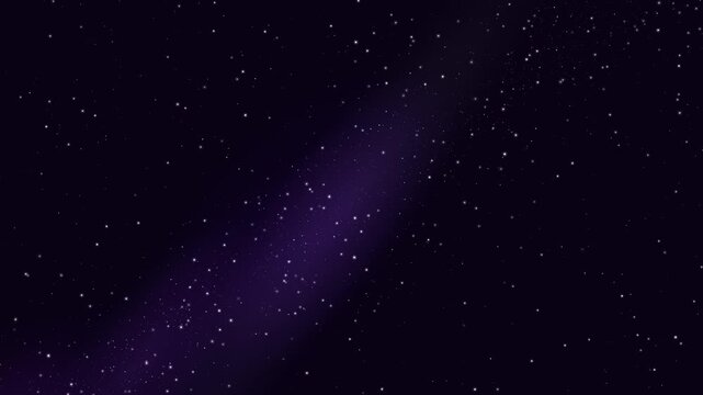 Milky way galaxy in violet space, starfield motion background seamless loop 4K
