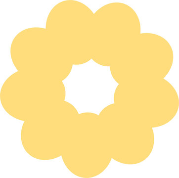 Abstract Organic Shape Collection 003 - Rounded Flower Shape Vector