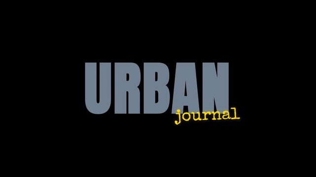 Urban journal city life typography for street style video intro
