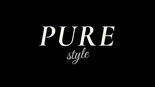Pure style minimal serif typography for luxury clothing brand
