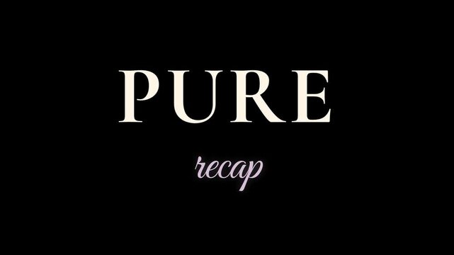 Pure recap serif typography for minimal aesthetic video summary
