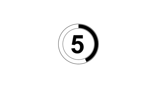 0 to 12 Digital Number Count Up Animation on White Background, Clean Timer for Presentation, Broadcast, Motion Graphic, and Video Intro