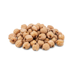 Obraz premium Pile of dried chickpeas with textured skins in studio lighting isolated on transparent background