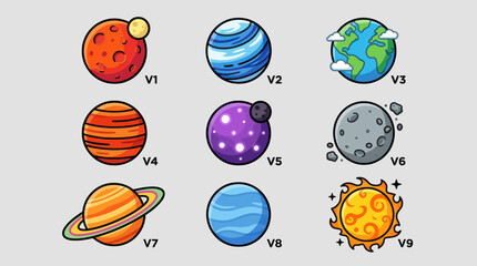 Celestial bodies and cosmic objects © Ulosowo