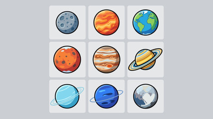 Celestial bodies in a grid © Ulosowo