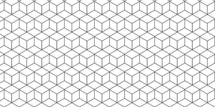 Futuristic hexagon pattern vector cube design. Cubic concept design abstract technology background.