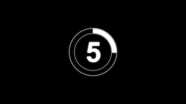 0 to 20 Number Count Up Timer Animation on White Background, Clean Digital Counter for Presentation, Broadcast, Event, and Video Intro.