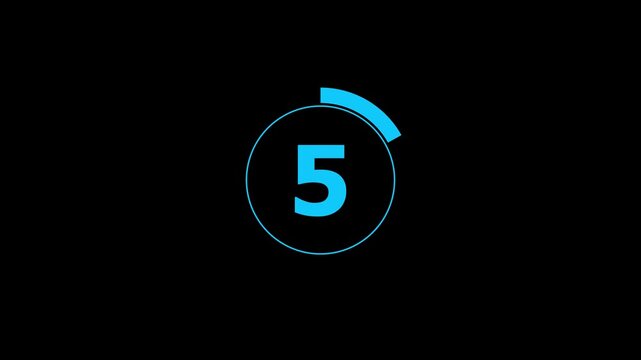 0 to 30 Countdown Timer Animation, Circular Number Count Up on White Background for Presentation, Broadcast, Event, and Video Intro.