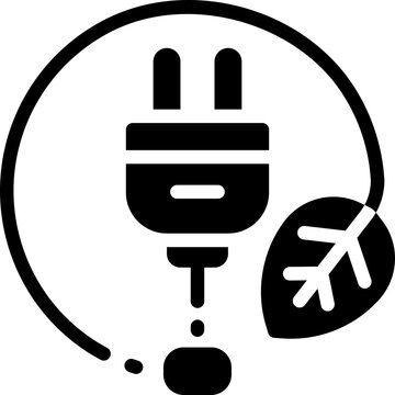 plug glyph icon. Strong and solid vector icon for websites, mobile interfaces, presentations, and visual branding. High quality and easy to edit.