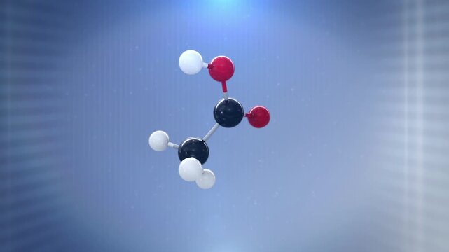 3D Molecule (Acetic Acid), Looping