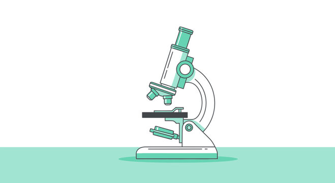 Illustration Of A Microscope Laboratory Equipment Vector On White Background