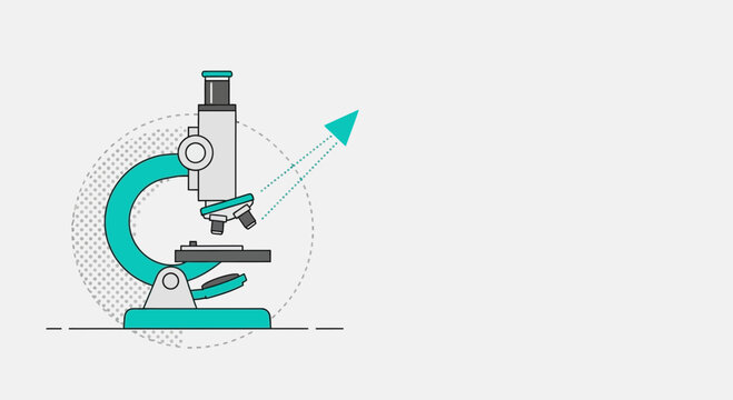 Illustration Of A Microscope Demonstrating Scientific Progress And Future Advancements