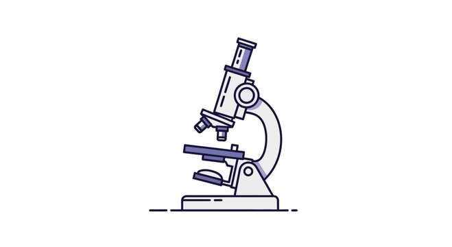 Illustration Of A Microscope, A Scientific Instrument, For Studying Miniature Organisms