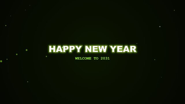 New Year loading bar from 2030 to 2031 with happy new year text