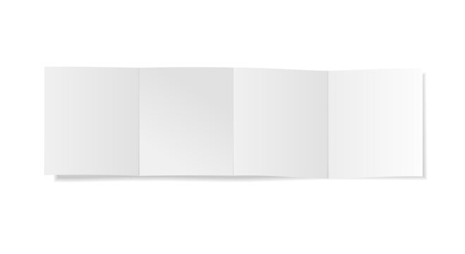 Vector mock up of an open notebook with blank white pages, realistic shadow, and horizontal orientation perfect for branding templates and cover designs.