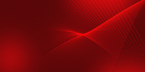 A digital abstract image featuring a pattern of curved, repeating red lines against a black background. This design creates a dynamic, three-dimensional visual effect, resembling the texture of highly © Mifta