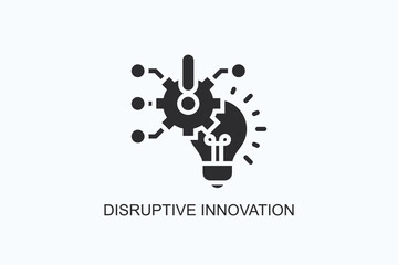 Fototapeta premium Disruptive Innovation Icon Or Logo Isolated Vector Illustration