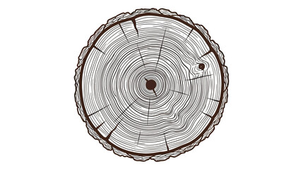 Tree Ring Cross Section Illustration © tira