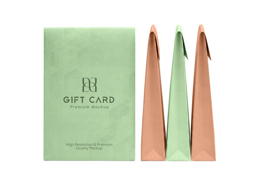 Luxury Gift Bag Mockup with Front and Multiple Side Views