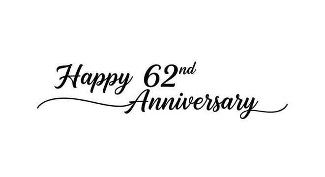 A elegant black script text for a sixty second anniversary celebration