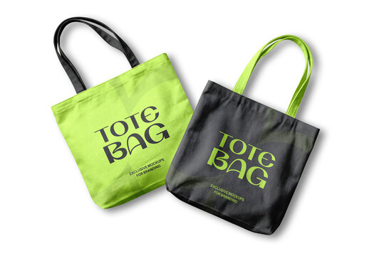 Dual Fabric Tote Bag Mockup for Branding