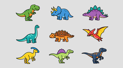 Collection of dinosaur illustrations © Soraa