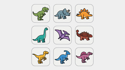Collection of dinosaur illustrations © Soraa