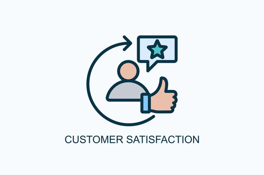 Customer Satisfaction Icon Or Logo Isolated Vector Illustration