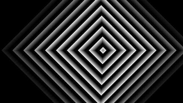 Soft layered diamond pattern with concentric beveled squares minimalist geometric abstract background animation
