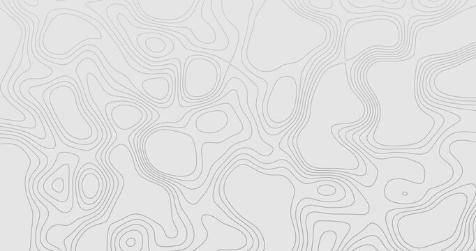 Abstract white topographic contour line background pattern
