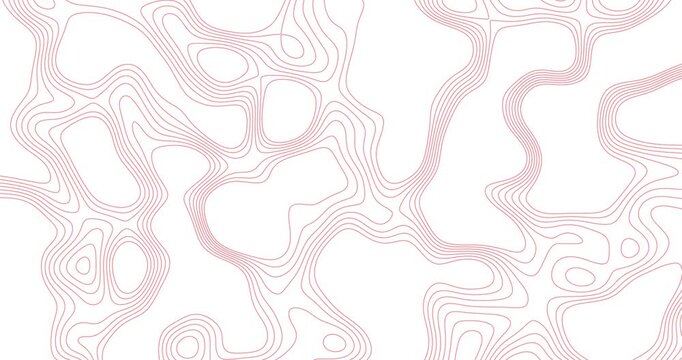 Abstract pale pink topographic contour line background pattern