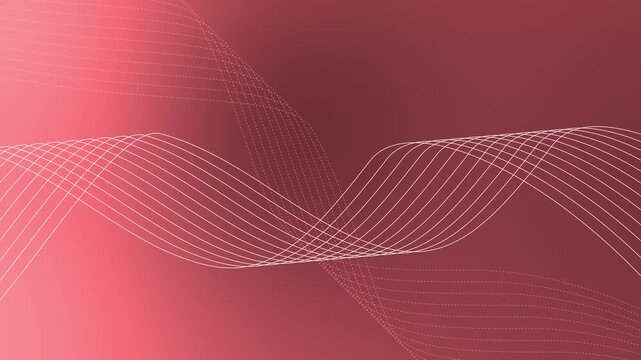 Minimalist abstract background with intersecting wave lines creating flowing ribbon patterns animation