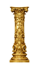 Obraz premium PNG Ornate golden column illustration.