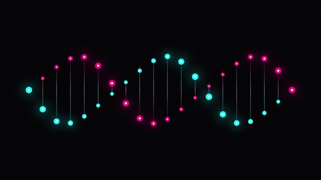 Abstract DNA Double Helix Animation - Medical Science Motion Graphic