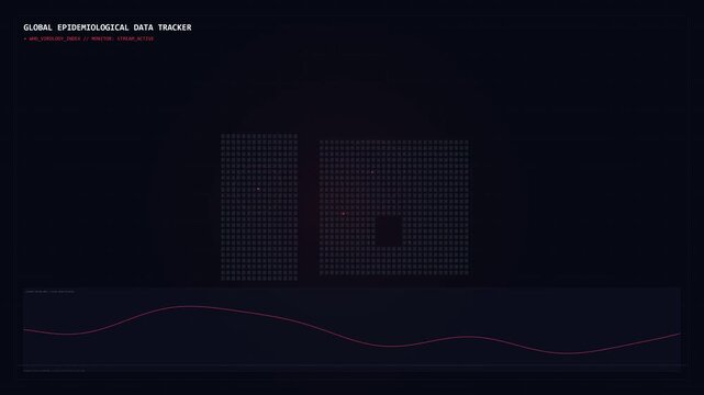 Digital Global Epidemiological Data Tracker Animation - Medical Science