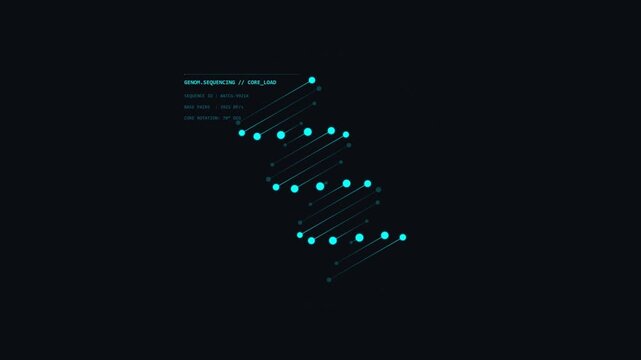 Abstract DNA Molecule Animation - Futuristic Science and Medical Research