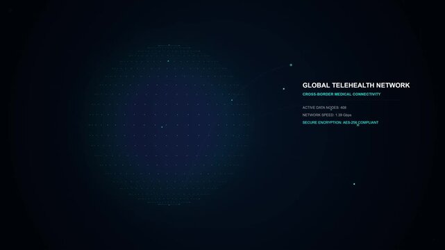 Global Telehealth Network Animation | Medical Technology Background