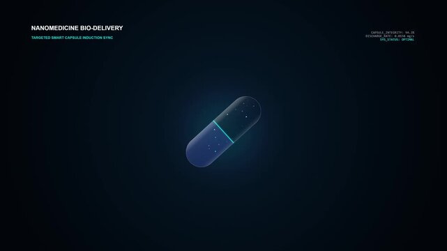 Futuristic Nanomedicine Capsule Animation - Bio-Delivery Technology