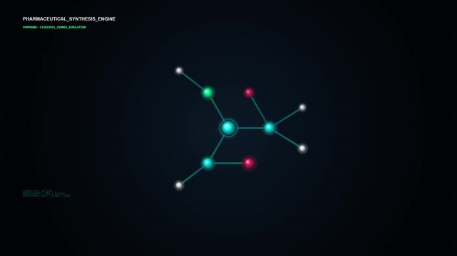 Abstract Molecule Animation - Medical & Science