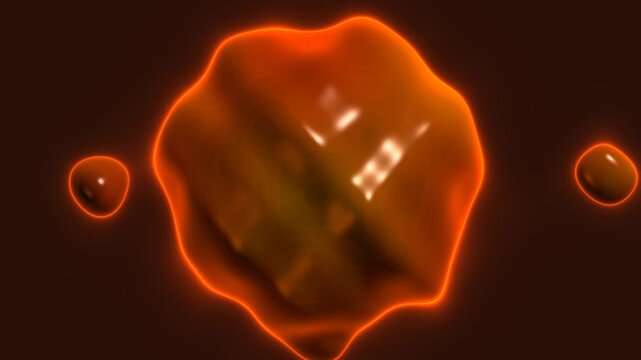 Abstract 3D Morphing Liquid Spheres in Volcanic Magma Style