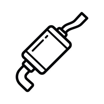 Car exhaust muffler icon vector illustration