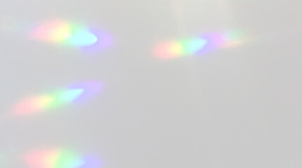 Fototapeta premium Transparent Rainbow Prism Overlay with Light Refraction and Lens Flare Effect, Crystal Glass Reflection, Colorful Spectrum Background PNG