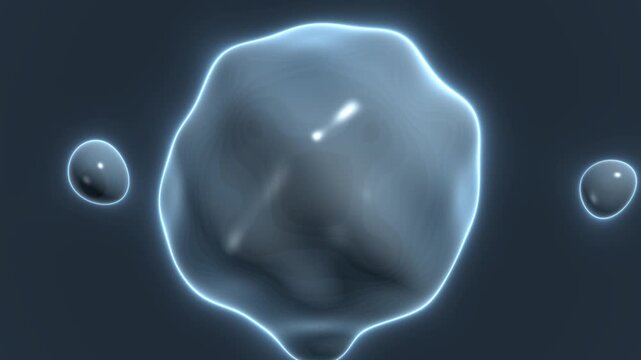 Abstract 3D Morphing Liquid Spheres in Frozen Arctic Ice Style
