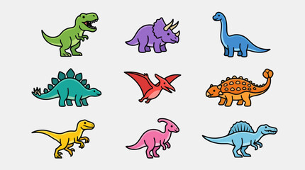 Collection of diverse dinosaur illustrations © Soraa