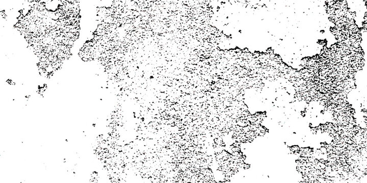 Black and white Dust overlay distress grungy effect paint, dirt overlay or screen effect white dust and scratches on a black background. Old, textured black grunge pattern design with an ink splash. 