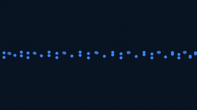 Abstract digital representation of binary code sequence on a dark blue background.