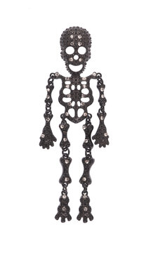 Skeleton jewelry earring isolated on white background