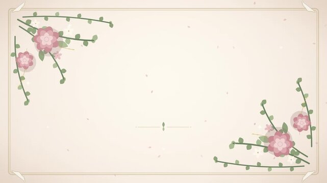 Elegant Floral Wedding Invitation Background with Copy Space